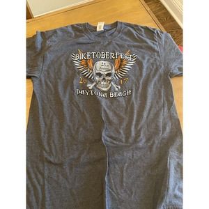 BIKETOBERFEST 2017 Daytona Beach Motorcycle Rally Biker 25th Annual T-Shirt L